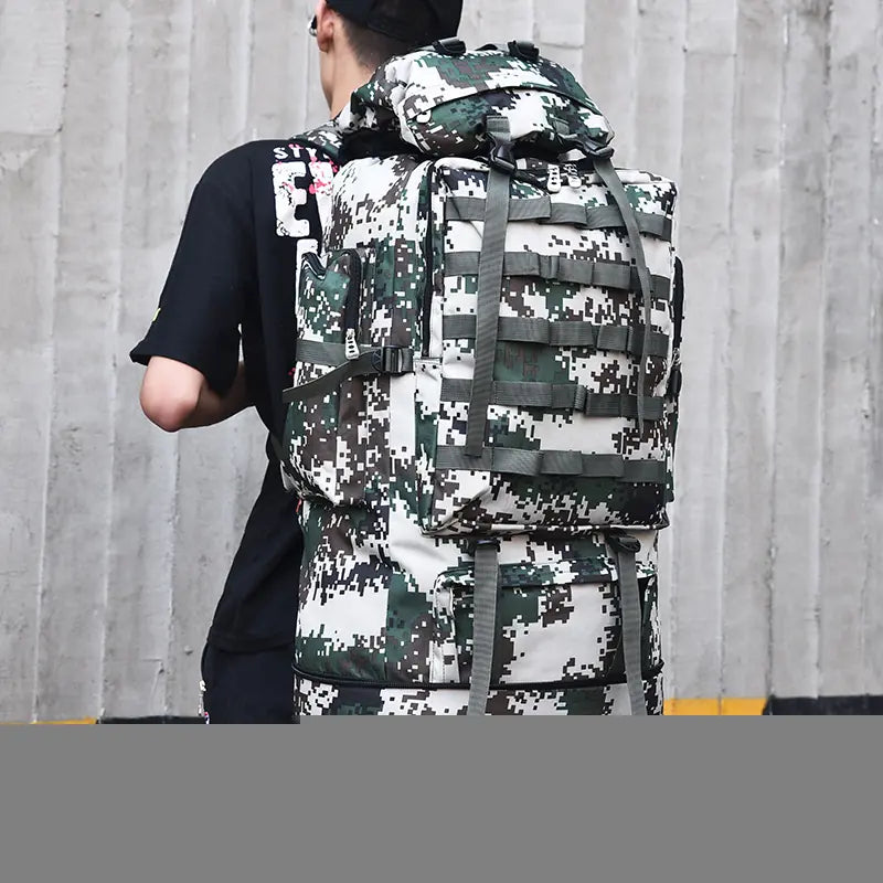 100L Large Capacity Outdoor Backpack for Camping