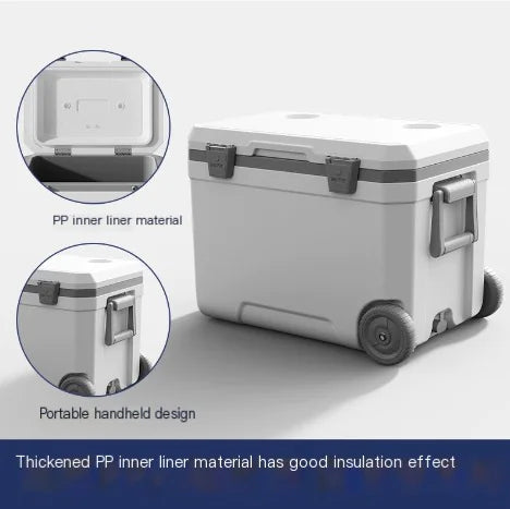 45L Outdoor Rolling Cooler for Camping and Picnics
