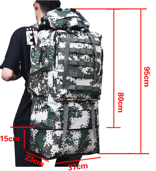 100L Large Capacity Outdoor Backpack for Camping