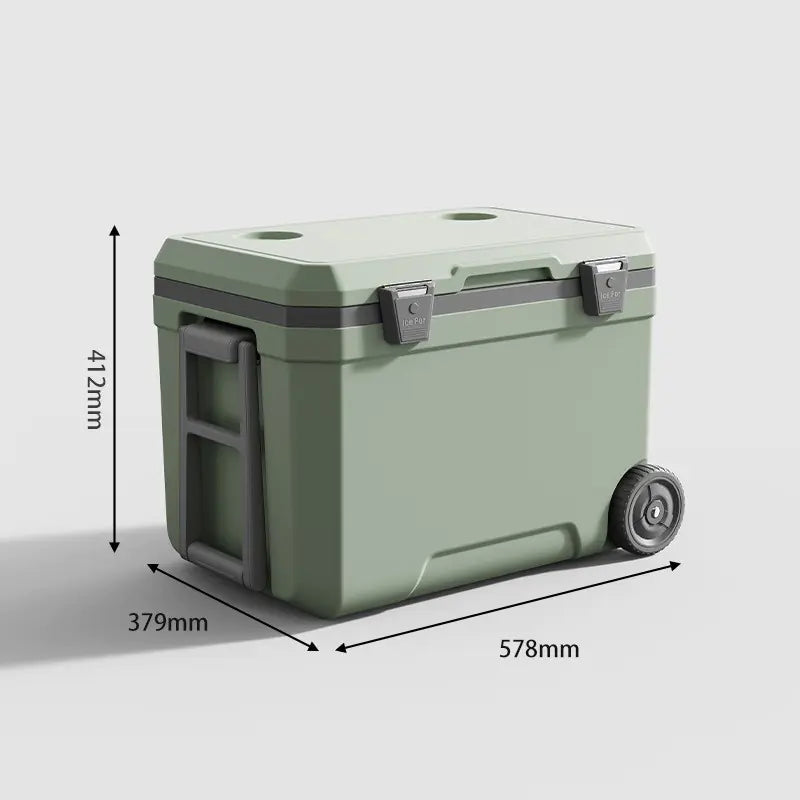 45L Outdoor Rolling Cooler for Camping and Picnics