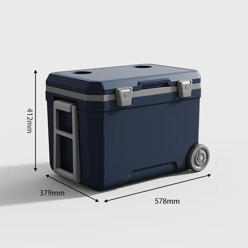 45L Outdoor Rolling Cooler for Camping and Picnics