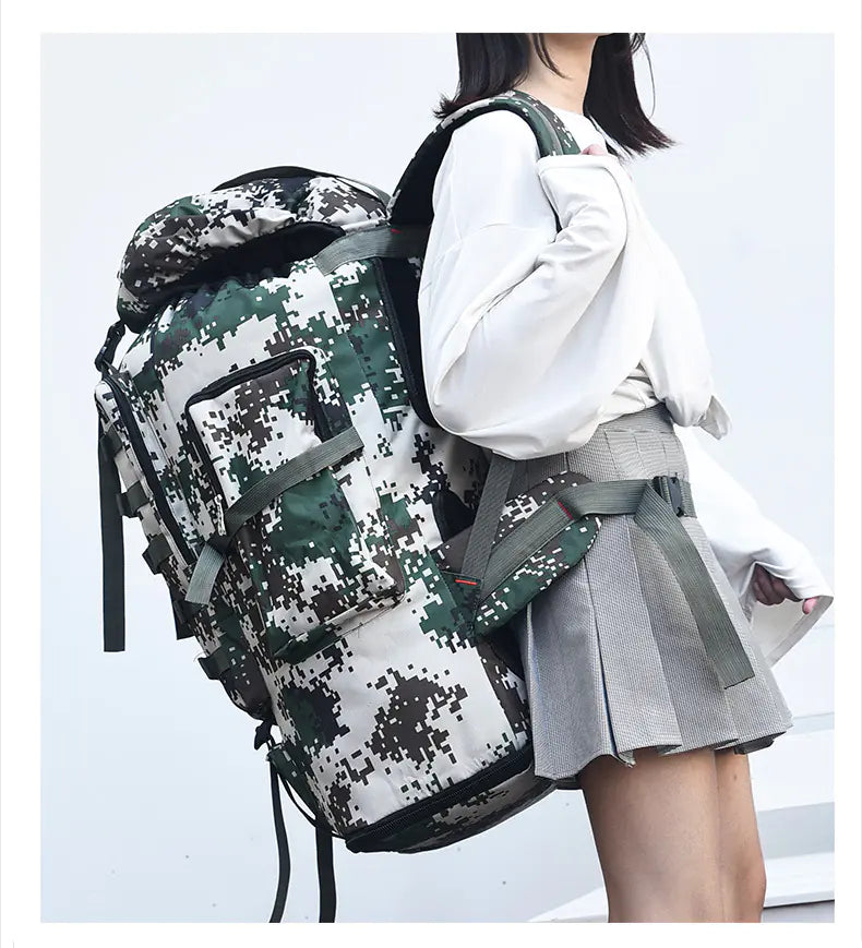 100L Large Capacity Outdoor Backpack for Camping