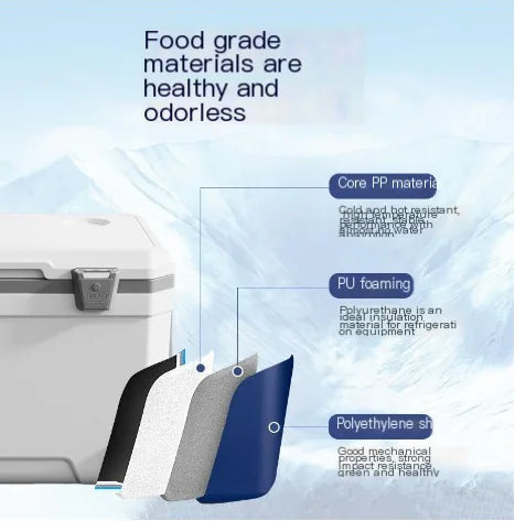 45L Outdoor Rolling Cooler for Camping and Picnics