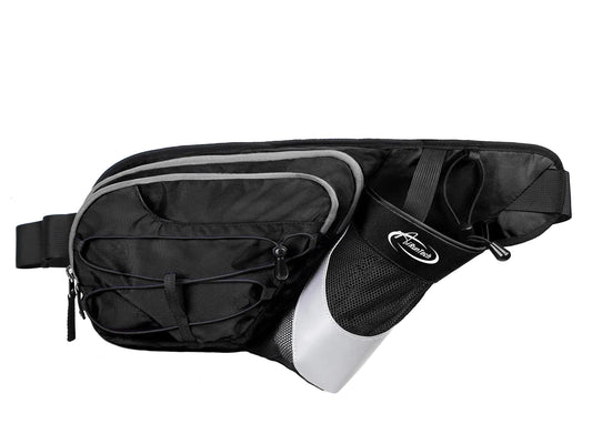 AiRunTech Fanny Pack with Water Bottle Holder Hiking Waist Bag for Walking Accessories Essentials Hiking Hydration Gear Gift Women Men