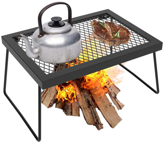 Camp Fire Cooking Racks Campfire Grate Over Fire Pit Fireplace Cooking Grate Camp Fire Cooking Racks for Camping Cooking Grill Grate for Fire Pit Over Fire Grill Camping Accessories for Outside